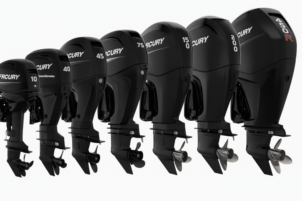 Mercury outboard motors lineup – Factory service manual collection for Mercury 2-stroke and 4-stroke engines including Verado, Optimax, SeaPro, and EFI models from 1986 to 2024. Covers repair procedures, maintenance schedules, and wiring diagrams for all major horsepower ranges.